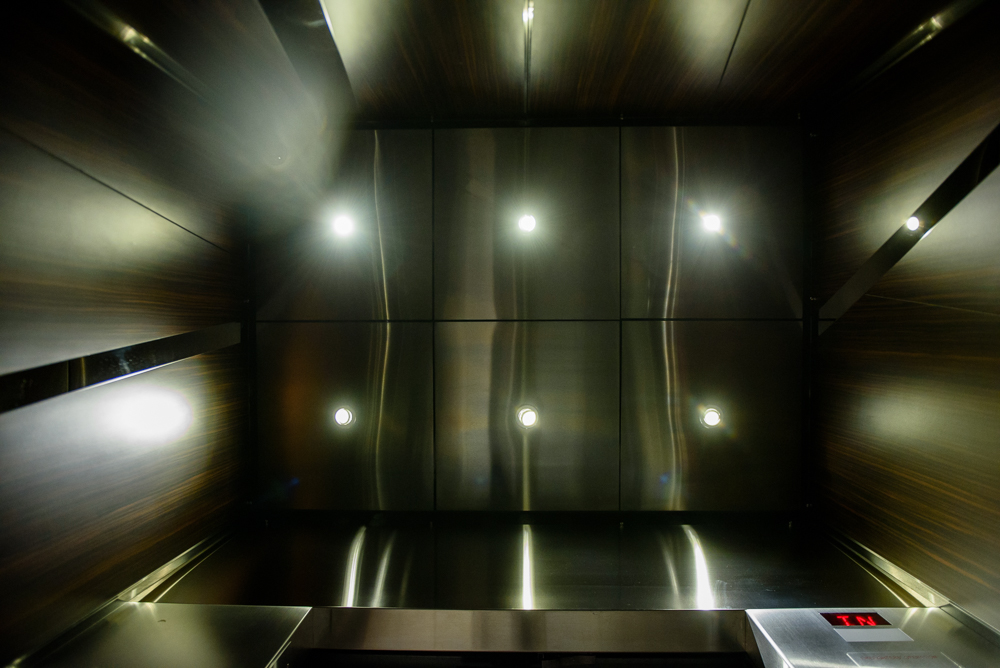 Elevator Cab Design with Ceiling Lighting