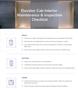 elevator-interior-cab-cleaning-maintenance-checklist